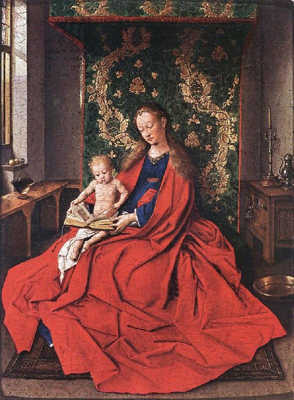 EYCK, Jan van Madonna with the Child Reading dfg Sweden oil painting art